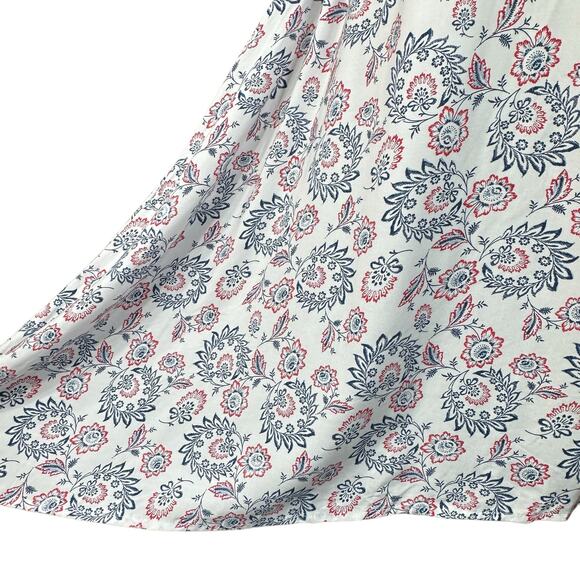 Rockin’ C Large A-Line Dress Floral Sleeveless Shark-Bite Hem Lined Scoop Neck - Picture 3 of 10